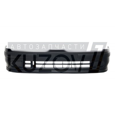 Бампер передний (черный) + Спойлер + Заглушки Противотуманок, PHIRA для RENAULT MEGANE 1995-1999 - фото