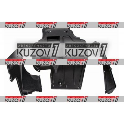 Защита Двигателя Центральная + 2 Боковые (пластик) Florimex для SEAT Ibiza 1999-2002 - фото