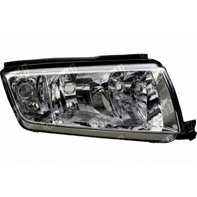 Передняя фара (правая) Хром, DEPO для SKODA FABIA 2004-2007 - фото