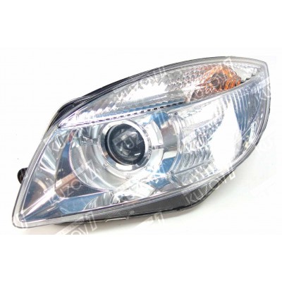 Передняя фара (левая) С Линзой, DEPO для SKODA FABIA 2007-2010 - фото