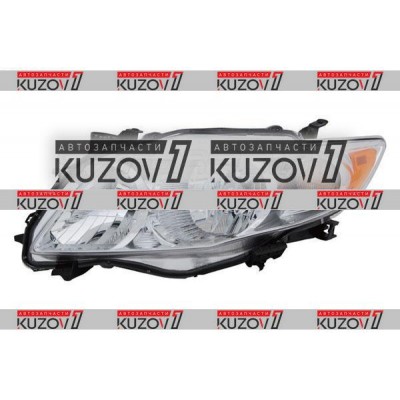 Передняя фара (левая) Хром, DEPO для Toyota Corolla (USA) 2008-2013 - фото