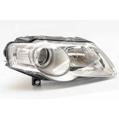 Передняя фара (правая) Хром, DEPO для Volkswagen PASSAT B6 2005-2010 - фото