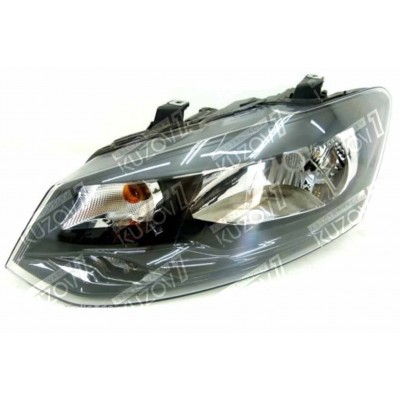 Передняя фара (левая) Одноламповая, Euro/Russia-Type, DEPO для Volkswagen POLO 2009-2015 - фото