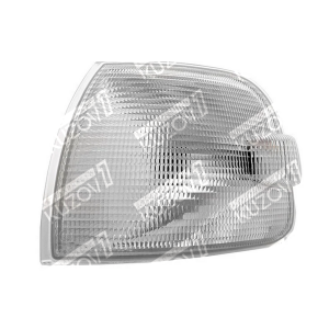 УКАЗАТЕЛЬ ПОВОРОТА (ЛЕВЫЙ) БЕЛЫЙ, РИФЛЕНЫЙ (КОСЫЕ ФАРЫ), TYC - фото