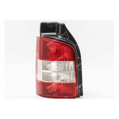 Задний фонарь (левый) Красно-Белый, 1 Дверь, TYC для Volkswagen T5 2003-2009 - фото